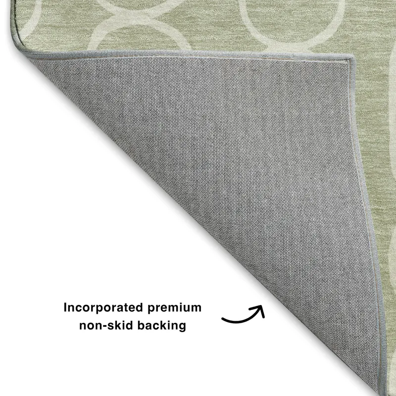 Luxury Washable Indoor/Outdoor The Reserve Celery 5\' x 7\'6\" Rug