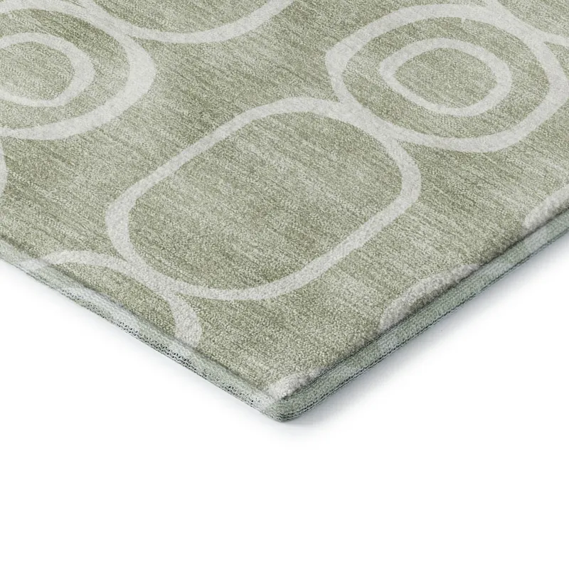 Luxury Washable Indoor/Outdoor The Reserve Celery 5\' x 7\'6\" Rug