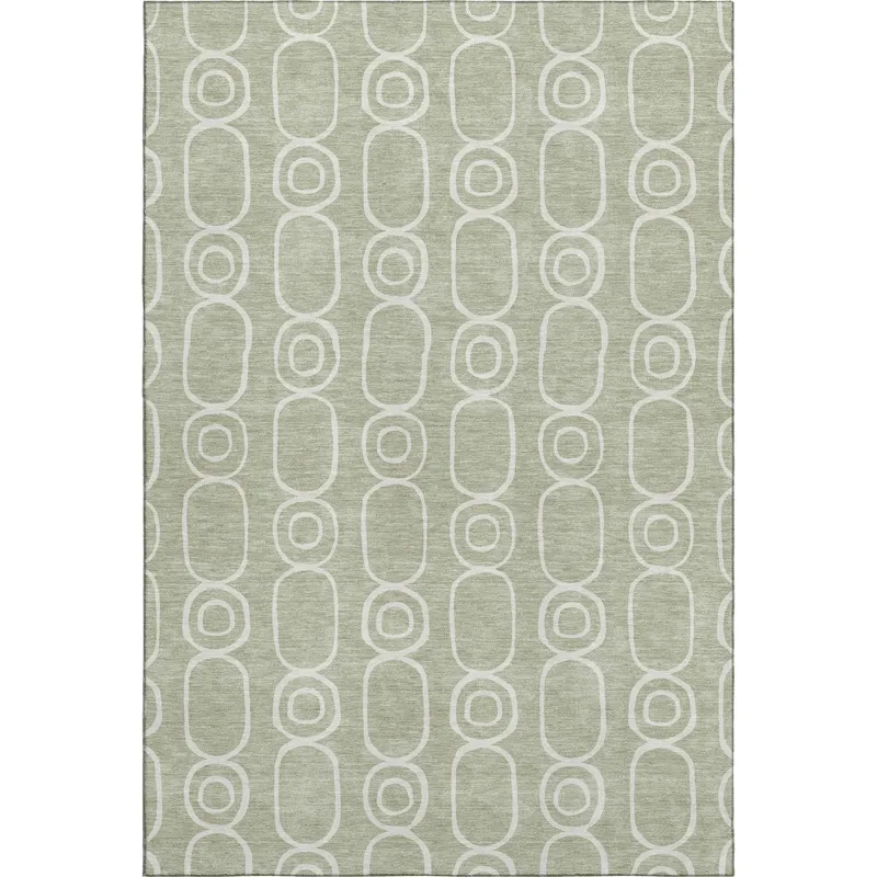 Luxury Washable Indoor/Outdoor The Reserve Celery 5\' x 7\'6\" Rug