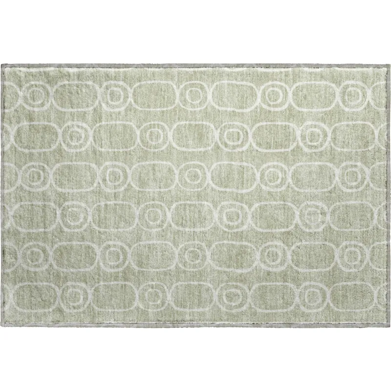 Luxury Washable Indoor/Outdoor The Reserve Celery 1\'8\" x 2\'6\" Rug