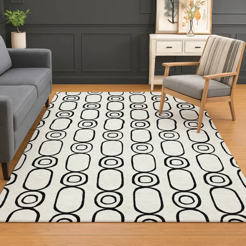 Luxury Washable Indoor/Outdoor The Reserve Ivory 10\' x 14\' Rug