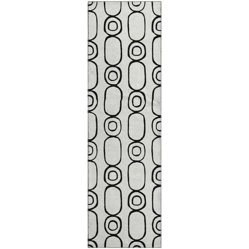 Luxury Washable Indoor/Outdoor The Reserve Ivory 2\'3\" x 7\'6\" Runner Rug