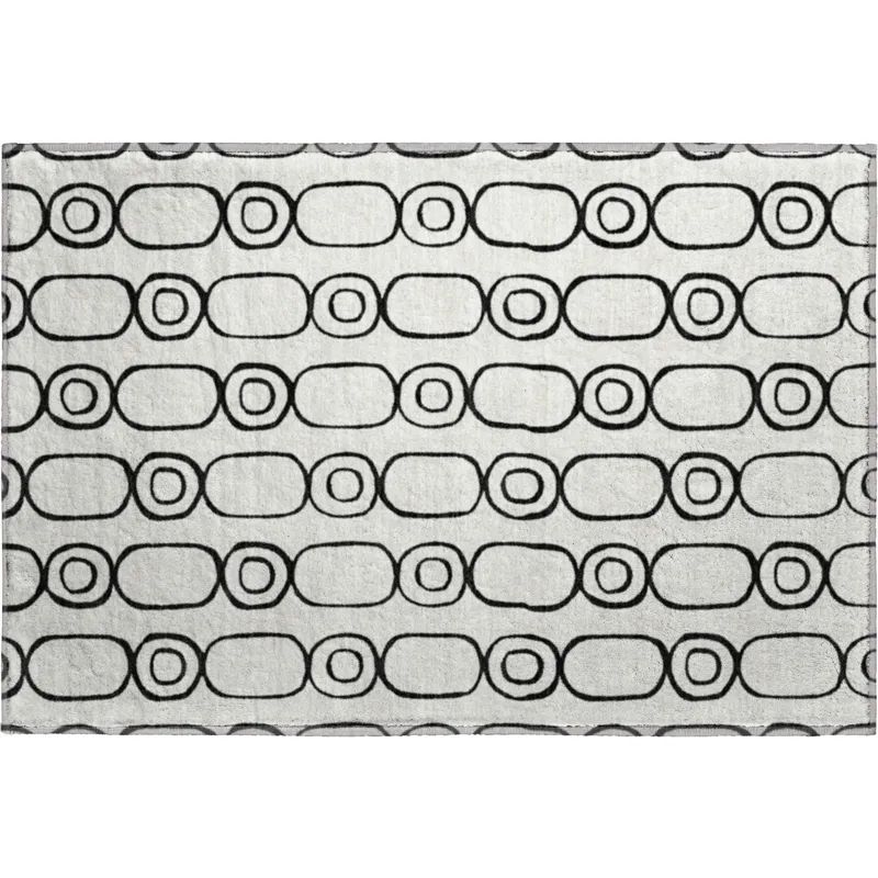 Luxury Washable Indoor/Outdoor The Reserve Ivory 1\'8\" x 2\'6\" Rug