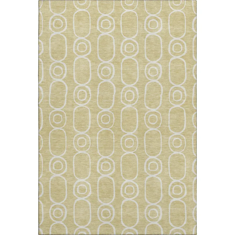 Luxury Washable Indoor/Outdoor The Reserve Wheat 10\' x 14\' Rug