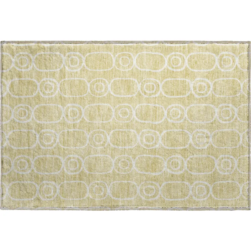 Luxury Washable Indoor/Outdoor The Reserve Wheat 1\'8\" x 2\'6\" Rug