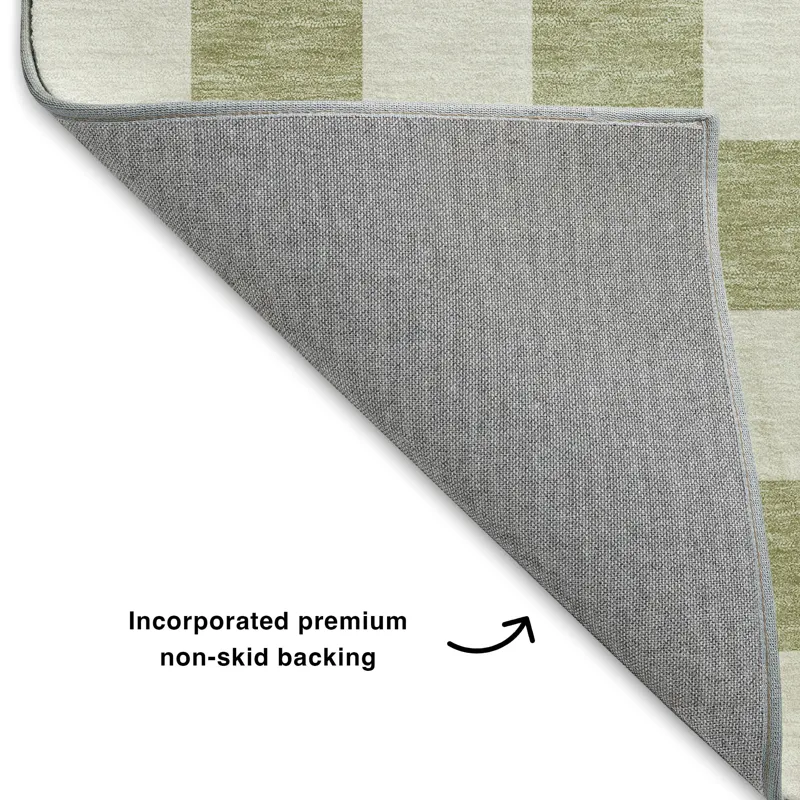 Luxury Washable Indoor/Outdoor The Reserve Aloe 2\'3\" x 7\'6\" Runner Rug