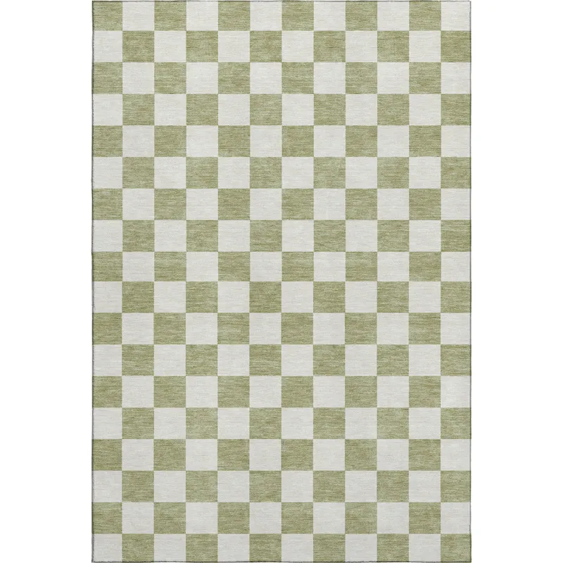 Luxury Washable Indoor/Outdoor The Reserve Aloe 10\' x 14\' Rug
