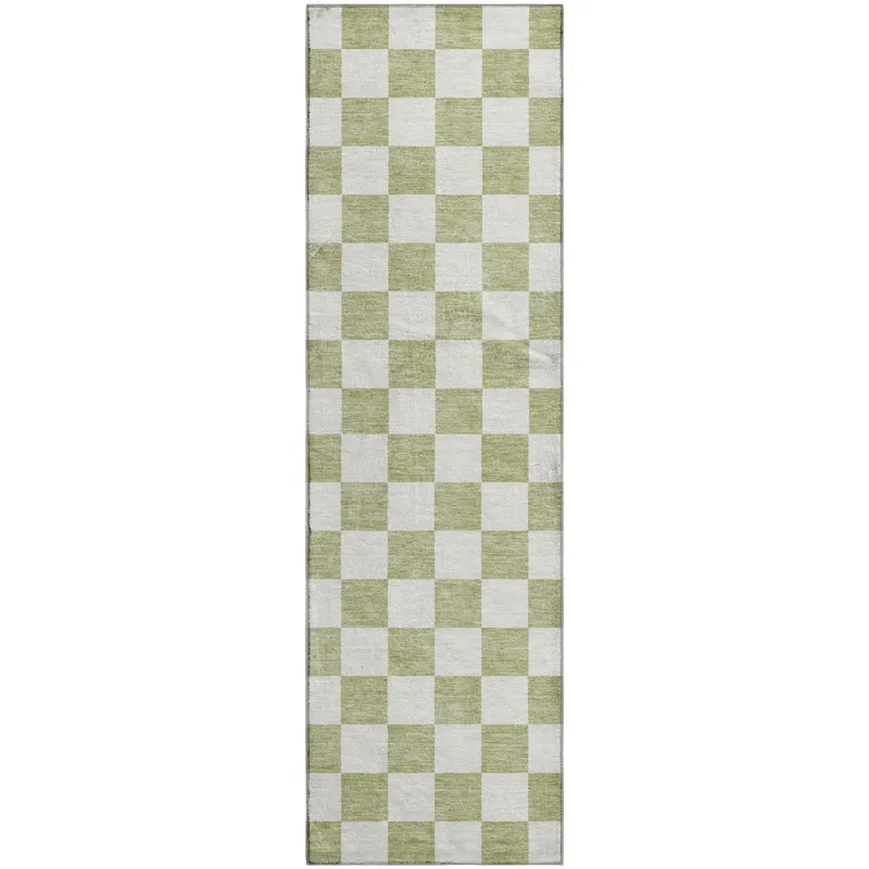 Luxury Washable Indoor/Outdoor The Reserve Aloe 2\'3\" x 7\'6\" Runner Rug