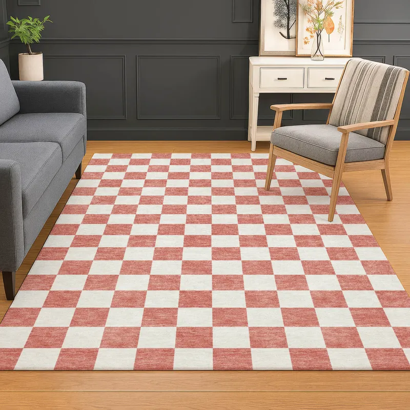 Luxury Washable Indoor/Outdoor The Reserve Coral 5\' x 7\'6\" Rug