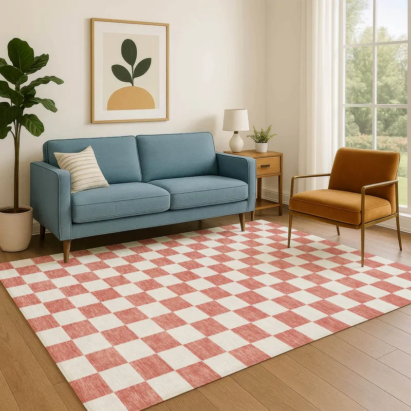 Luxury Washable Indoor/Outdoor The Reserve Coral 5\' x 7\'6\" Rug