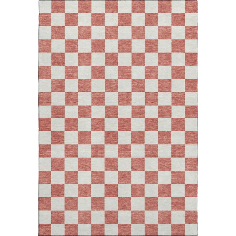 Luxury Washable Indoor/Outdoor The Reserve Coral 5\' x 7\'6\" Rug