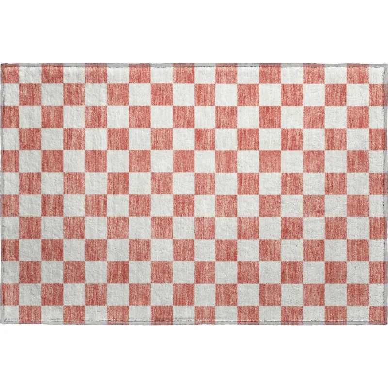 Luxury Washable Indoor/Outdoor The Reserve Coral 1\'8\" x 2\'6\" Rug