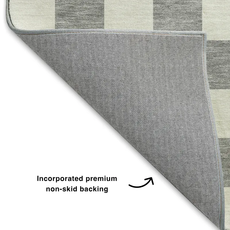 Luxury Washable Indoor/Outdoor The Reserve Gray 2\'6\" x 3\'10\" Rug