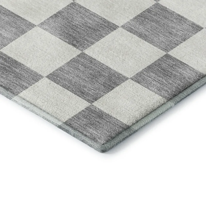 Luxury Washable Indoor/Outdoor The Reserve Gray 2\'6\" x 3\'10\" Rug