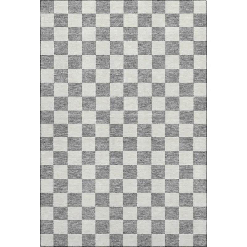 Luxury Washable Indoor/Outdoor The Reserve Gray 2\'6\" x 3\'10\" Rug