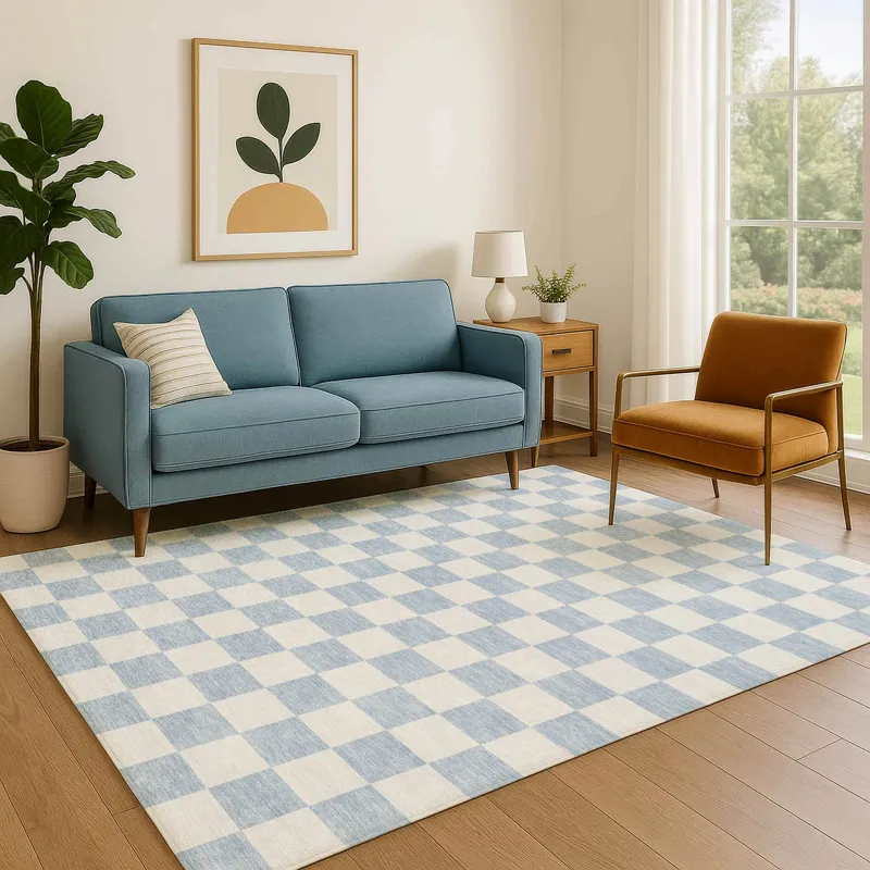 Luxury Washable Indoor/Outdoor The Reserve Sky 2\'6\" x 3\'10\" Rug