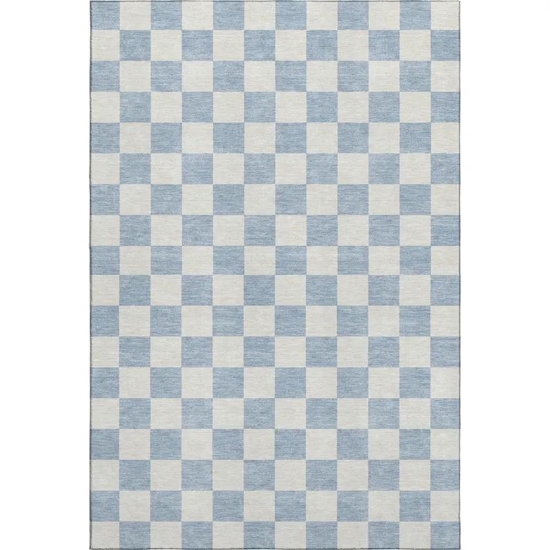 Luxury Washable Indoor/Outdoor The Reserve Sky 2\'6\" x 3\'10\" Rug