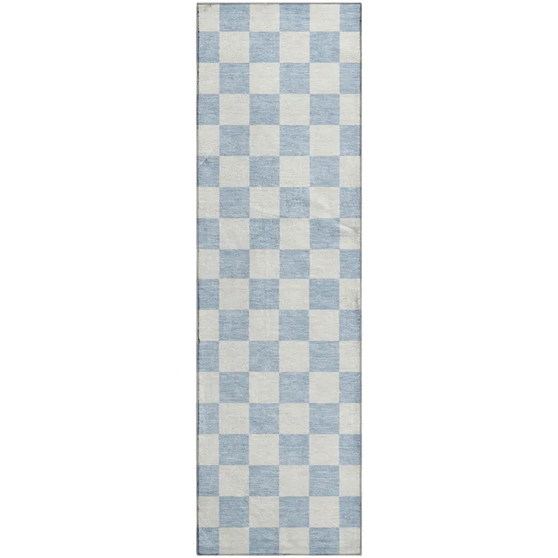 Luxury Washable Indoor/Outdoor The Reserve Sky 2\'3\" x 7\'6\" Runner Rug