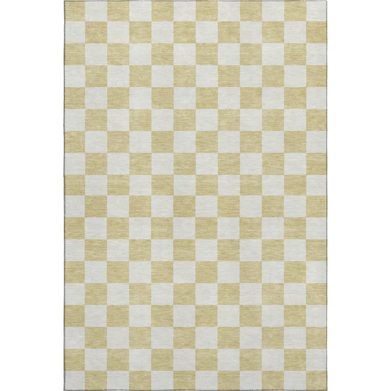 Luxury Washable Indoor/Outdoor The Reserve Wheat 2\'6\" x 3\'10\" Rug
