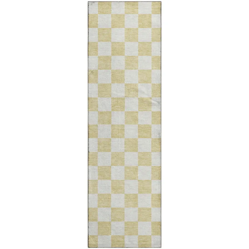 Luxury Washable Indoor/Outdoor The Reserve Wheat 2\'3\" x 7\'6\" Runner Rug