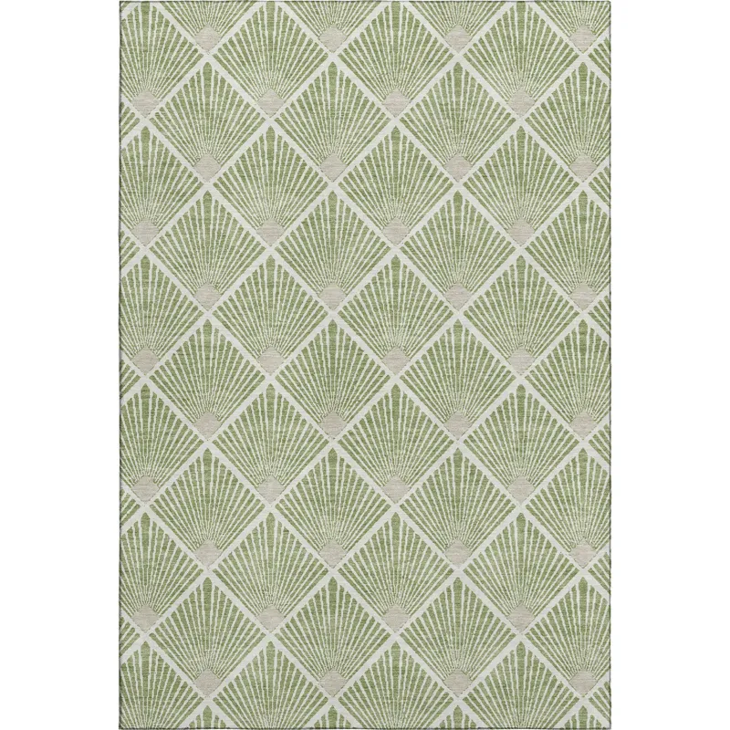 Luxury Washable Indoor/Outdoor The Reserve Aloe 8\' x 10\' Rug