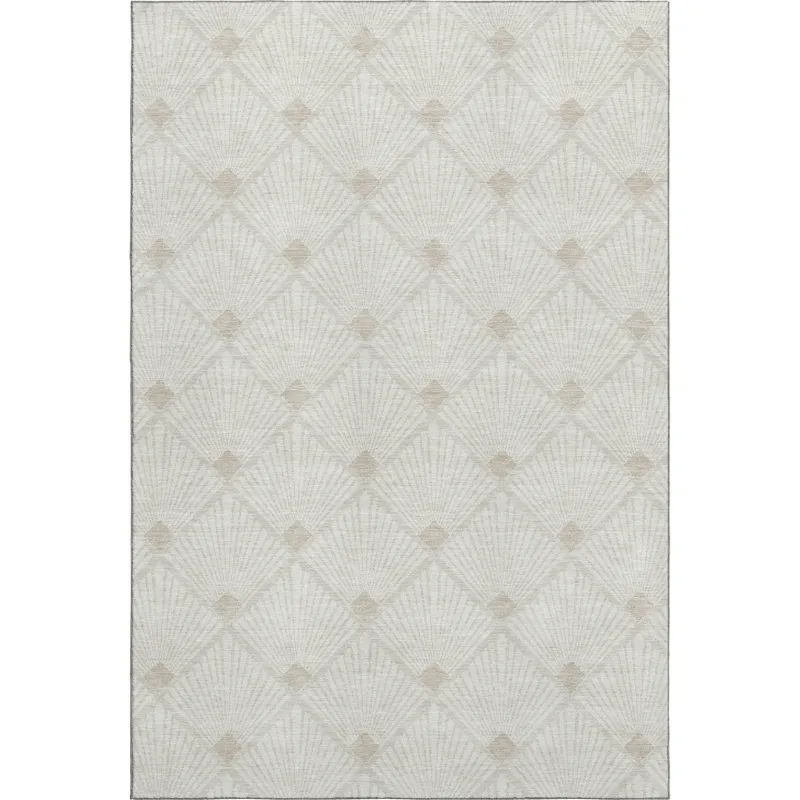 Luxury Washable Indoor/Outdoor The Reserve Ivory 8\' x 10\' Rug
