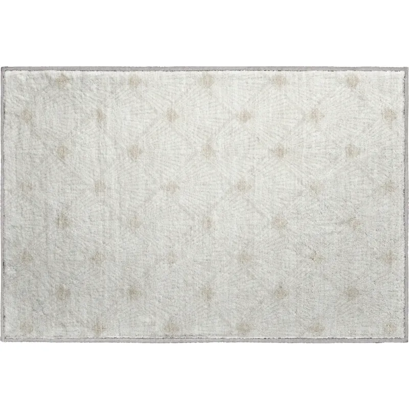Luxury Washable Indoor/Outdoor The Reserve Ivory 1\'8\" x 2\'6\" Rug