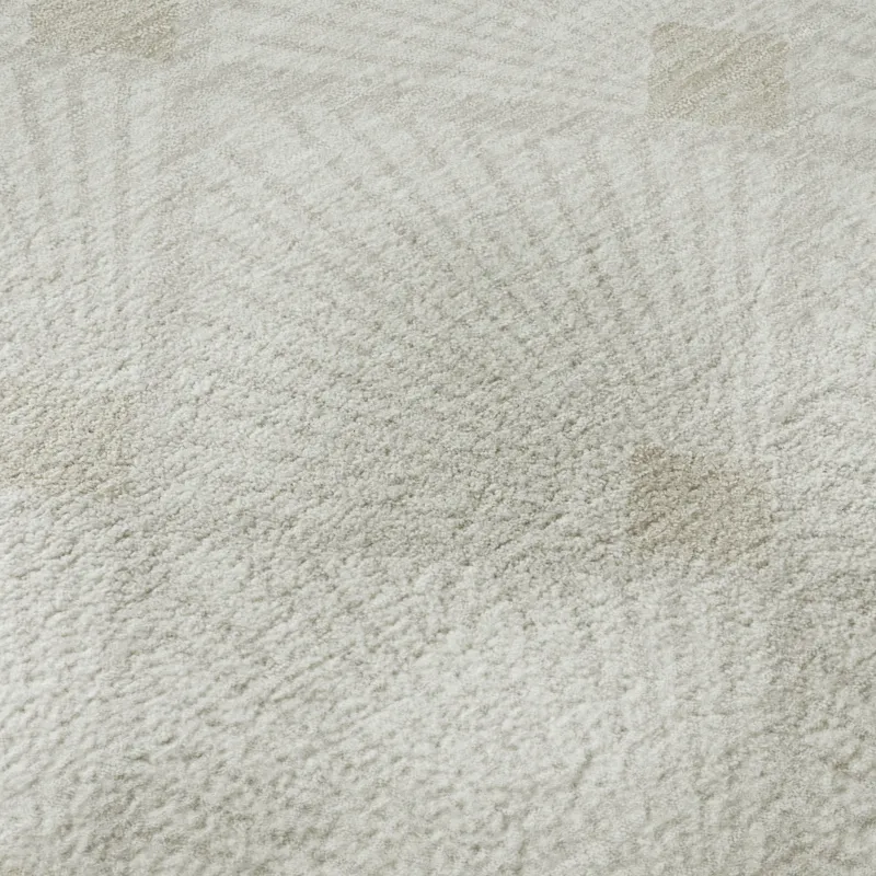 Luxury Washable Indoor/Outdoor The Reserve Ivory 8\' x 8\' Round Rug
