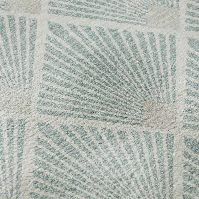 Luxury Washable Indoor/Outdoor The Reserve Seafoam 2\'3\" x 7\'6\" Runner Rug