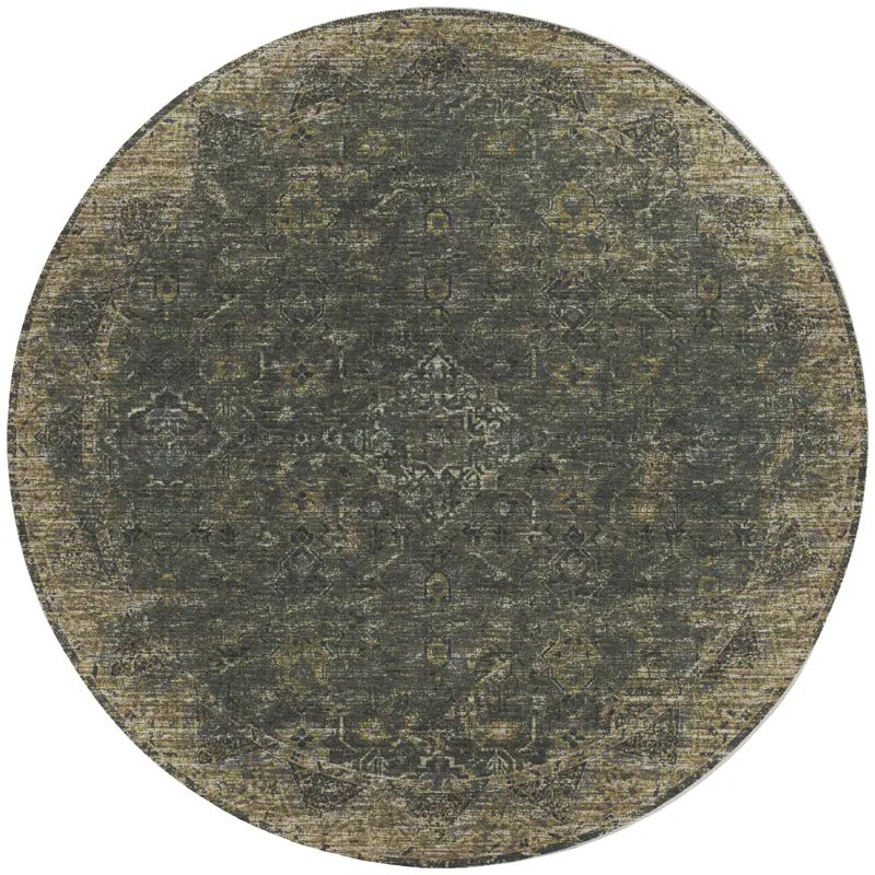 Tuscany Green 4\' x 4\' Round Rug