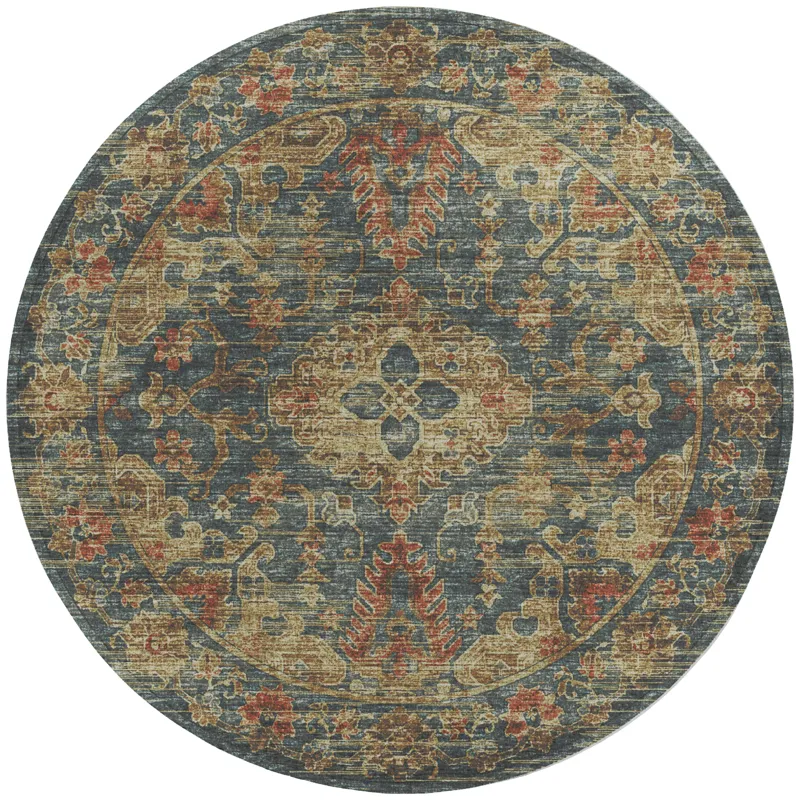 Tuscany Teal 10\' x 10\' Round Rug