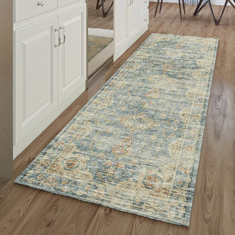 Tuscany Teal 2\'6\" x 12\' Runner Rug