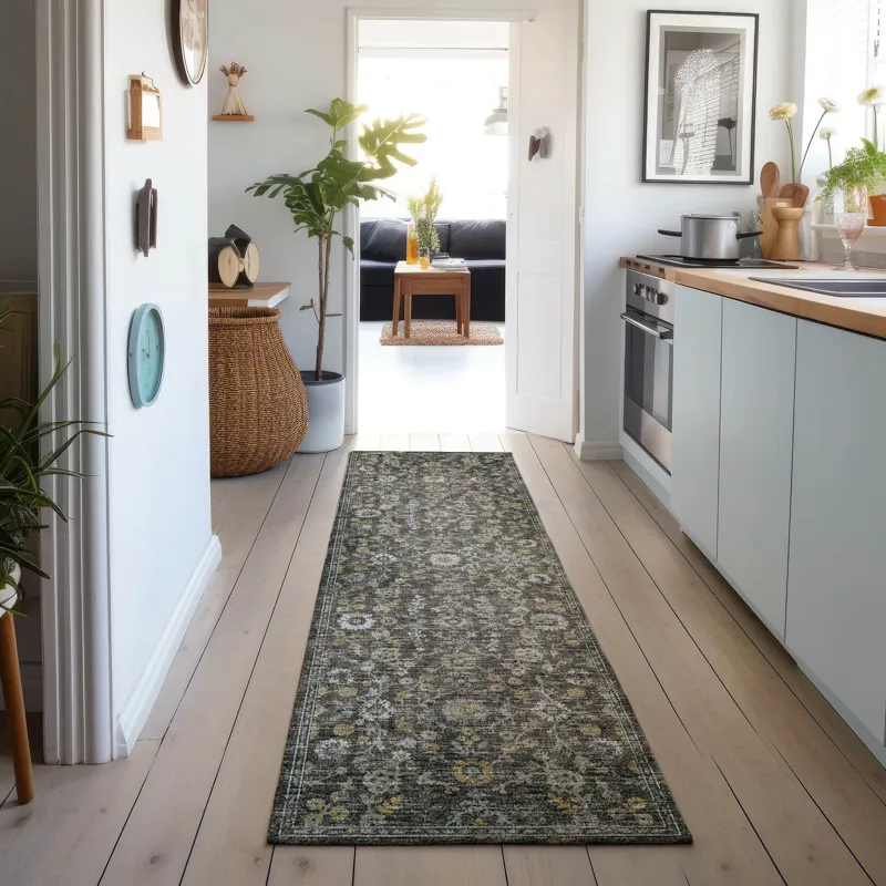 Tuscany Gray 2\'6\" x 12\' Runner Rug
