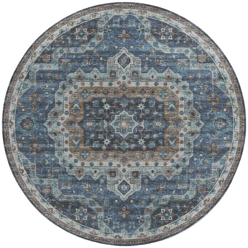 Tuscany Blue 8\' x 8\' Round Rug