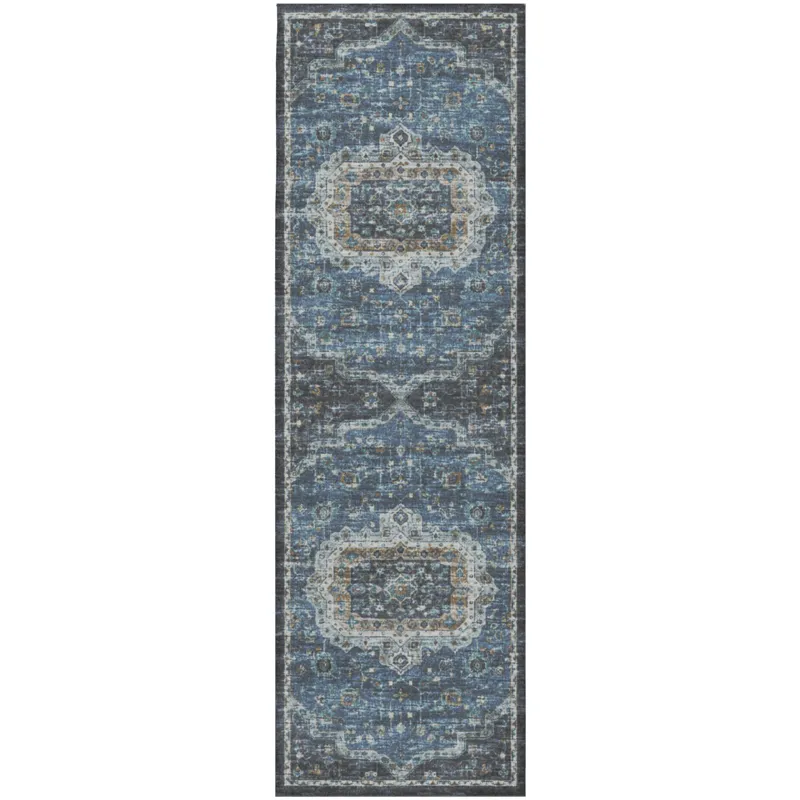 Tuscany Blue 2\'6\" x 8\' Runner Rug