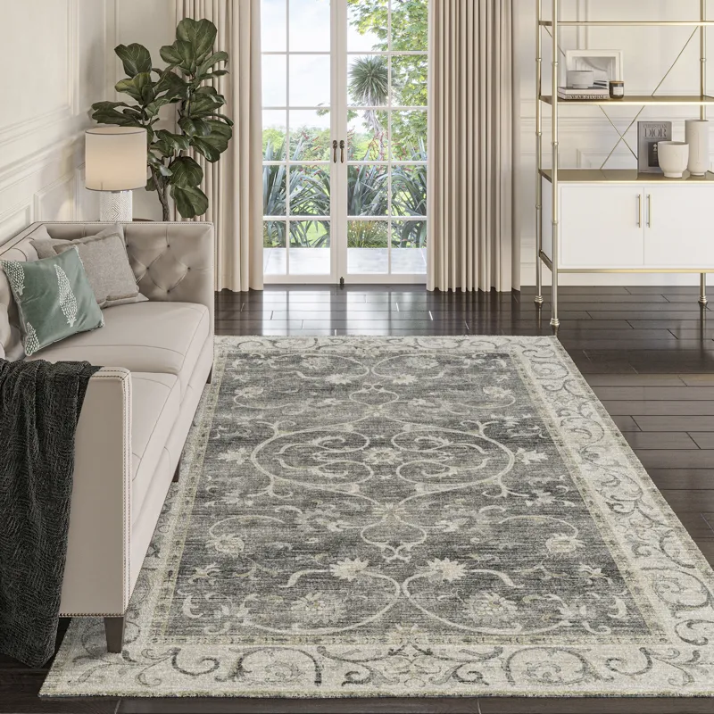 Tuscany Charcoal 10\' x 14\' Rug