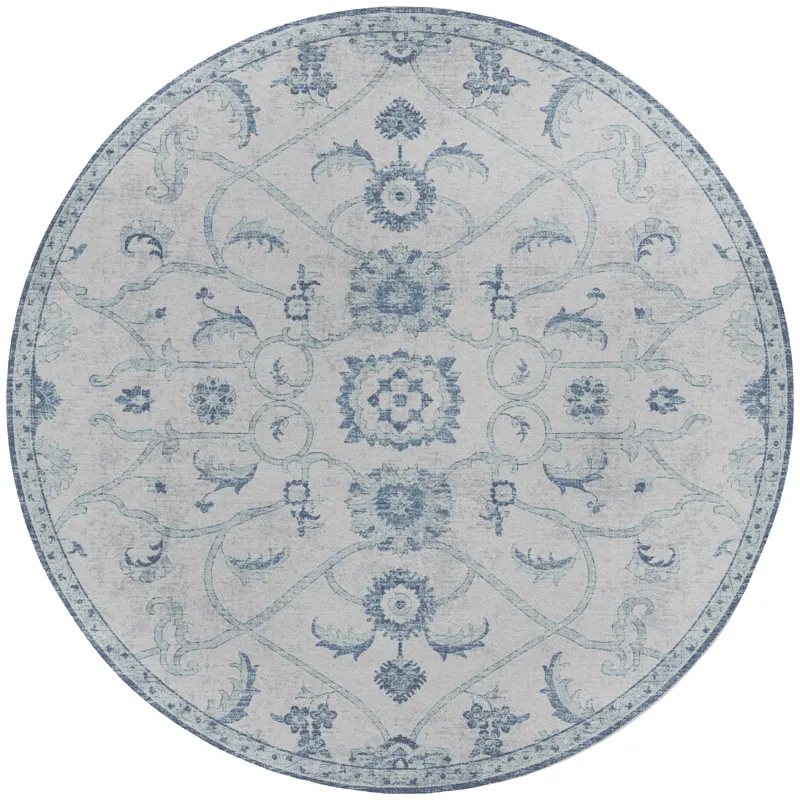 Tuscany Denim 6\' x 6\' Round Rug