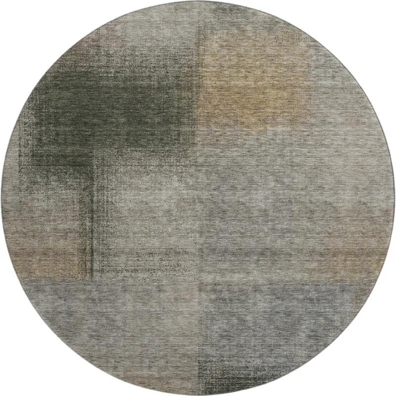 Luxury Washable Trevi Mocha 8\' x 8\' Round Rug