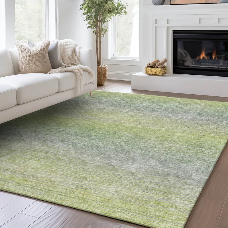 Luxury Washable Trevi Aloe 3\' x 5\' Rug