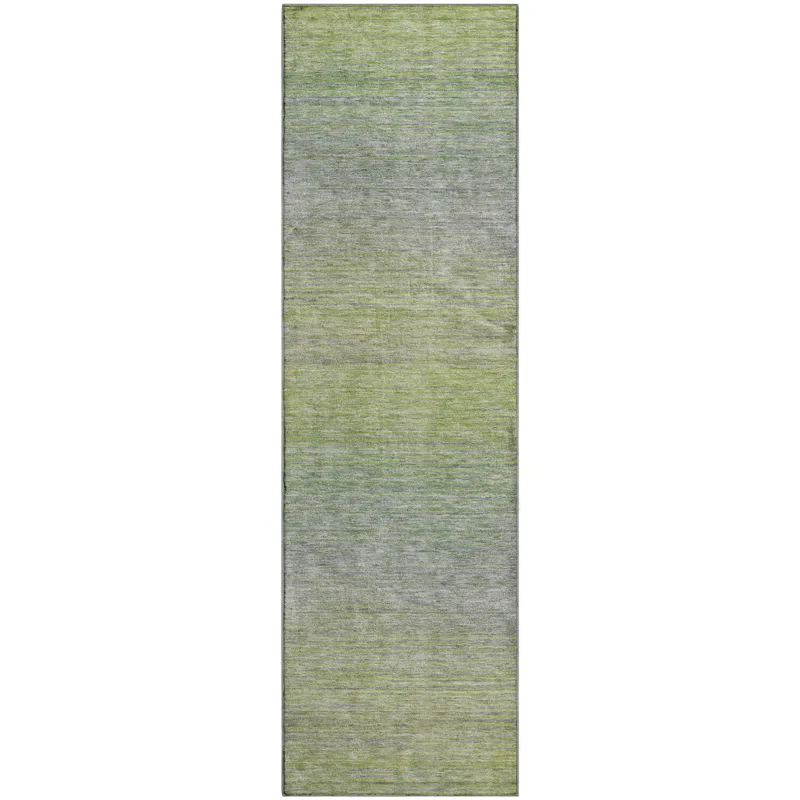 Luxury Washable Trevi Aloe 2\'3\" x 7\'6\" Runner Rug