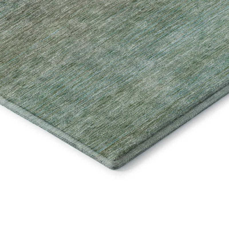 Luxury Washable Trevi Teal 1\'8\" x 2\'6\" Rug
