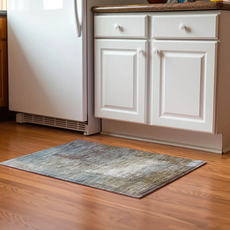 Luxury Washable Trevi Mocha 1\'8\" x 2\'6\" Rug