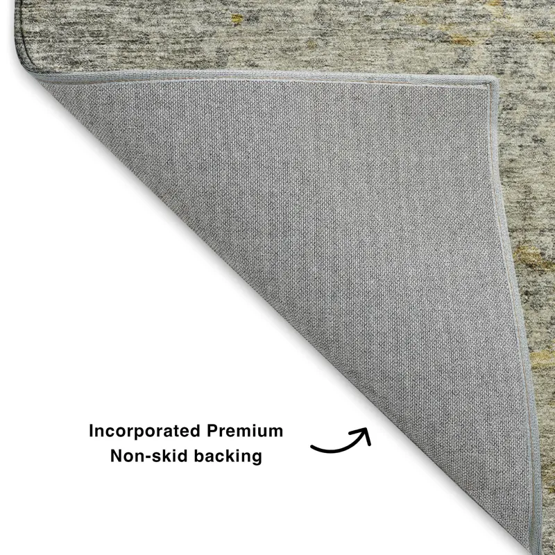 Luxury Washable Trevi Gray 3\' x 5\' Rug