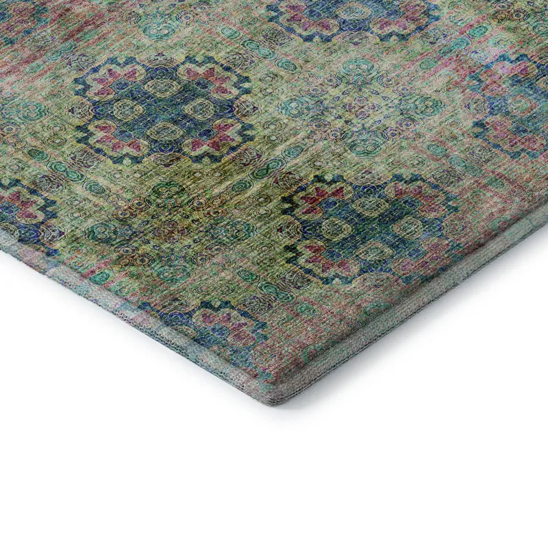 Luxury Washable Trevi Green 10\' x 14\' Rug