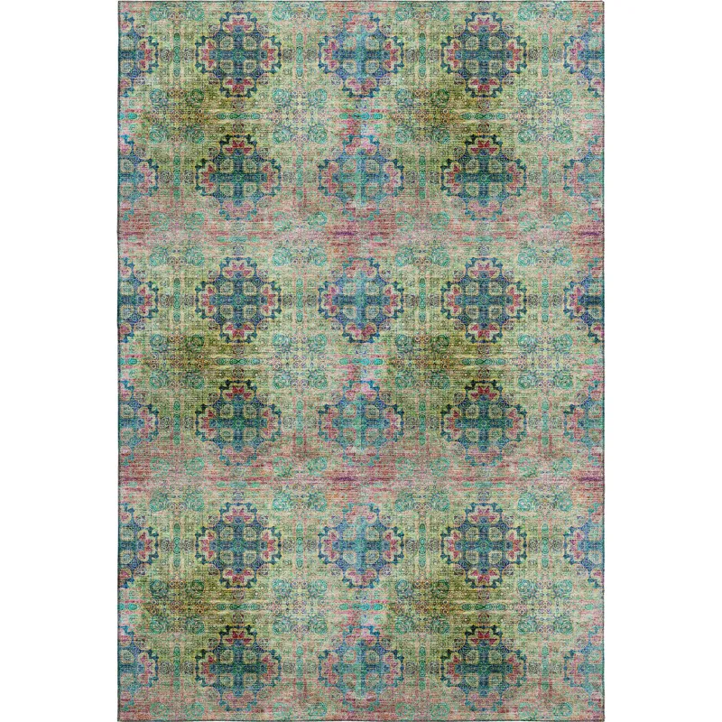 Luxury Washable Trevi Green 10\' x 14\' Rug
