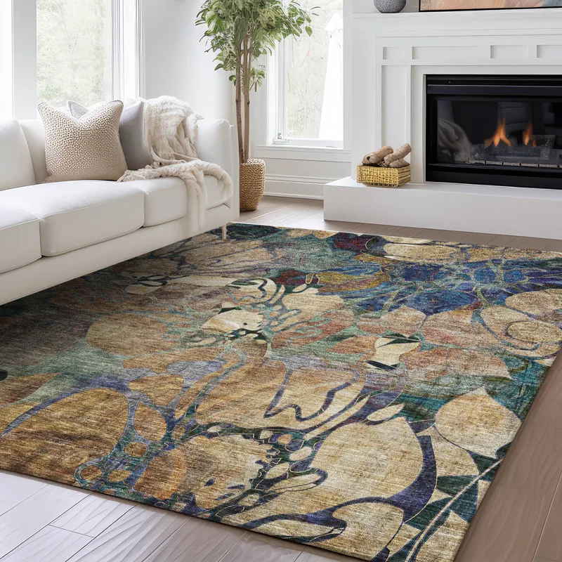 Luxury Washable Trevi Beige 10\' x 14\' Rug