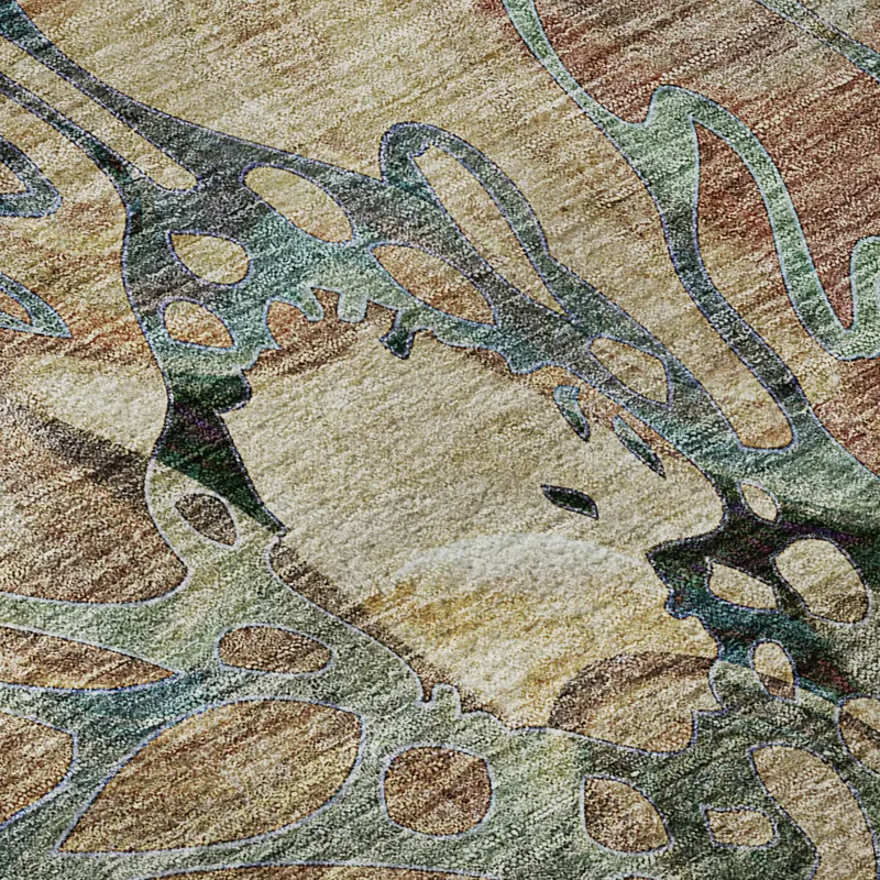 Luxury Washable Trevi Beige 2\'3\" x 7\'6\" Runner Rug