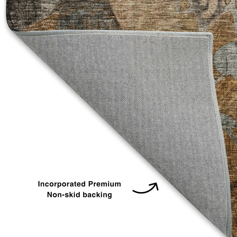 Luxury Washable Trevi Paprika 10\' x 14\' Rug