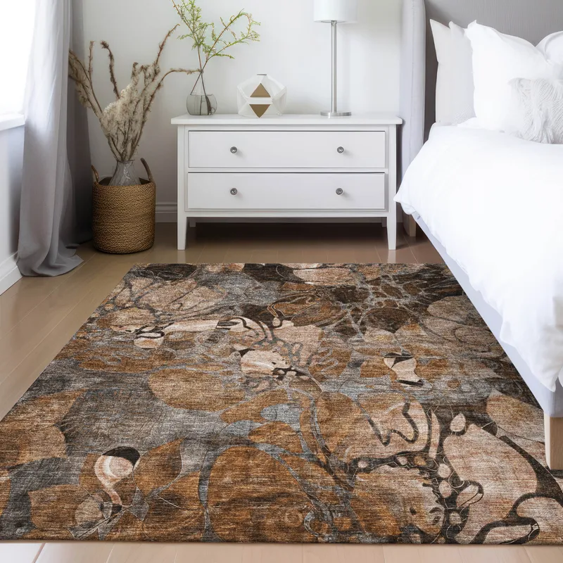 Luxury Washable Trevi Paprika 10\' x 14\' Rug