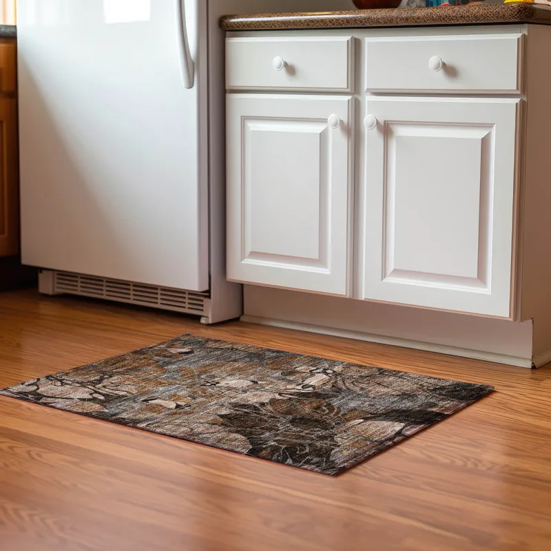 Luxury Washable Trevi Paprika 1\'8\" x 2\'6\" Rug
